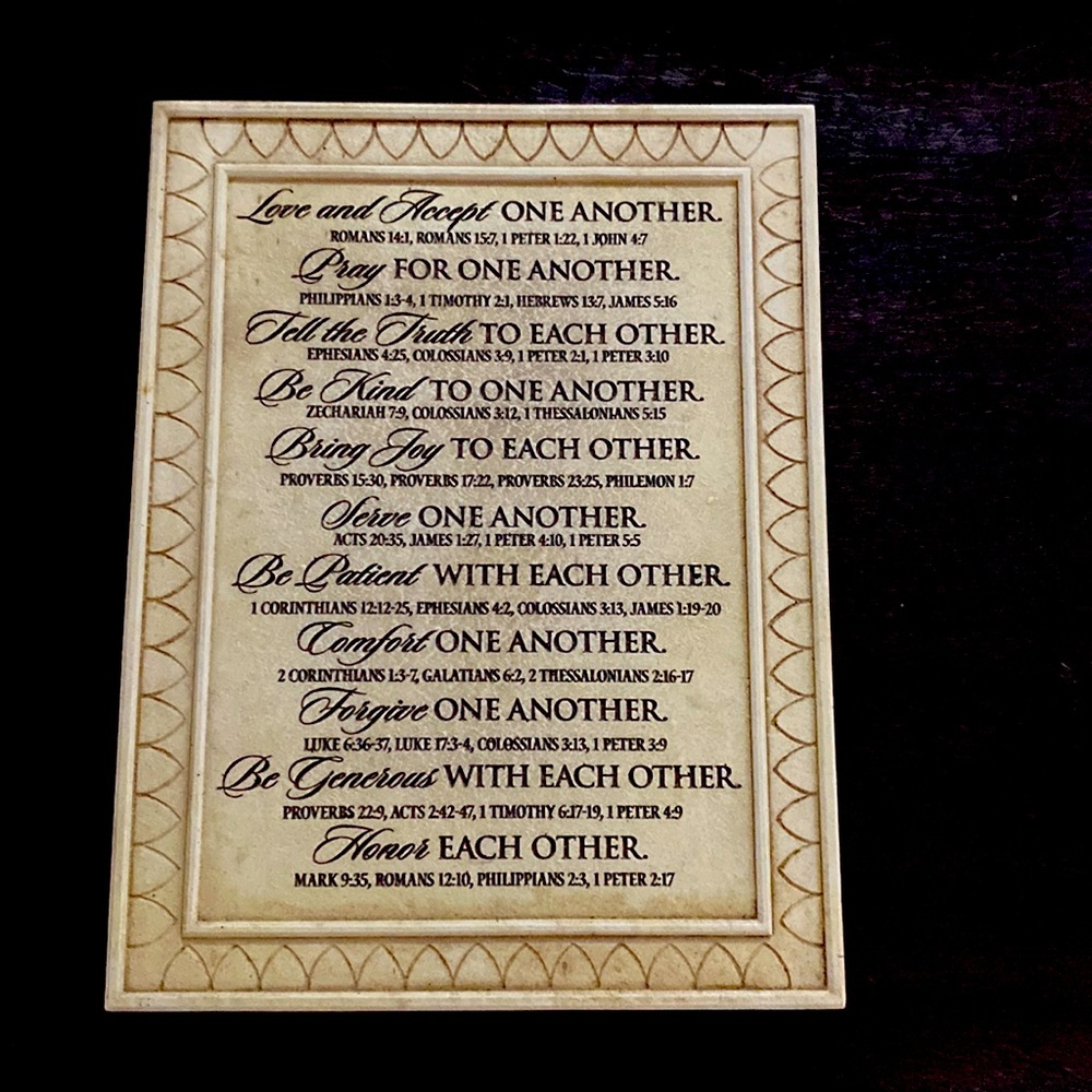 Biblical sayings dresser or desk plaque